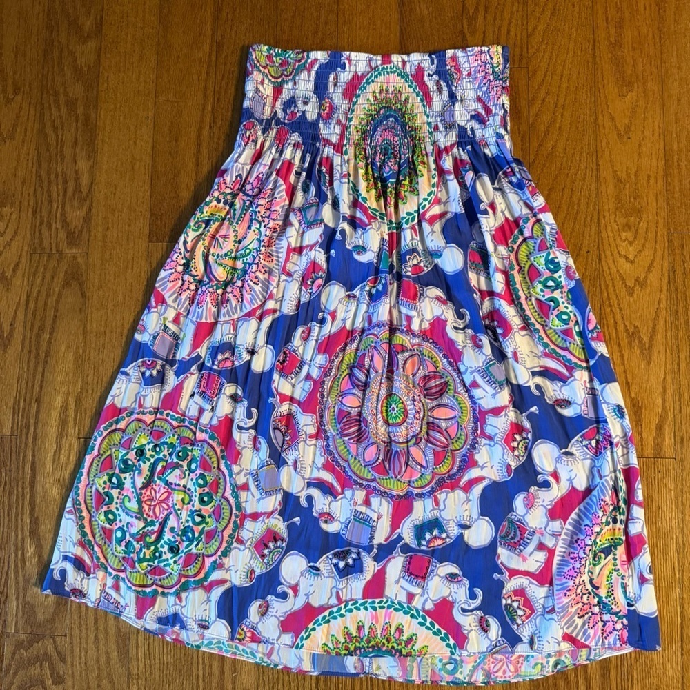 Lilly Pulitzer Blue and Pink Skirt Girls Size XS